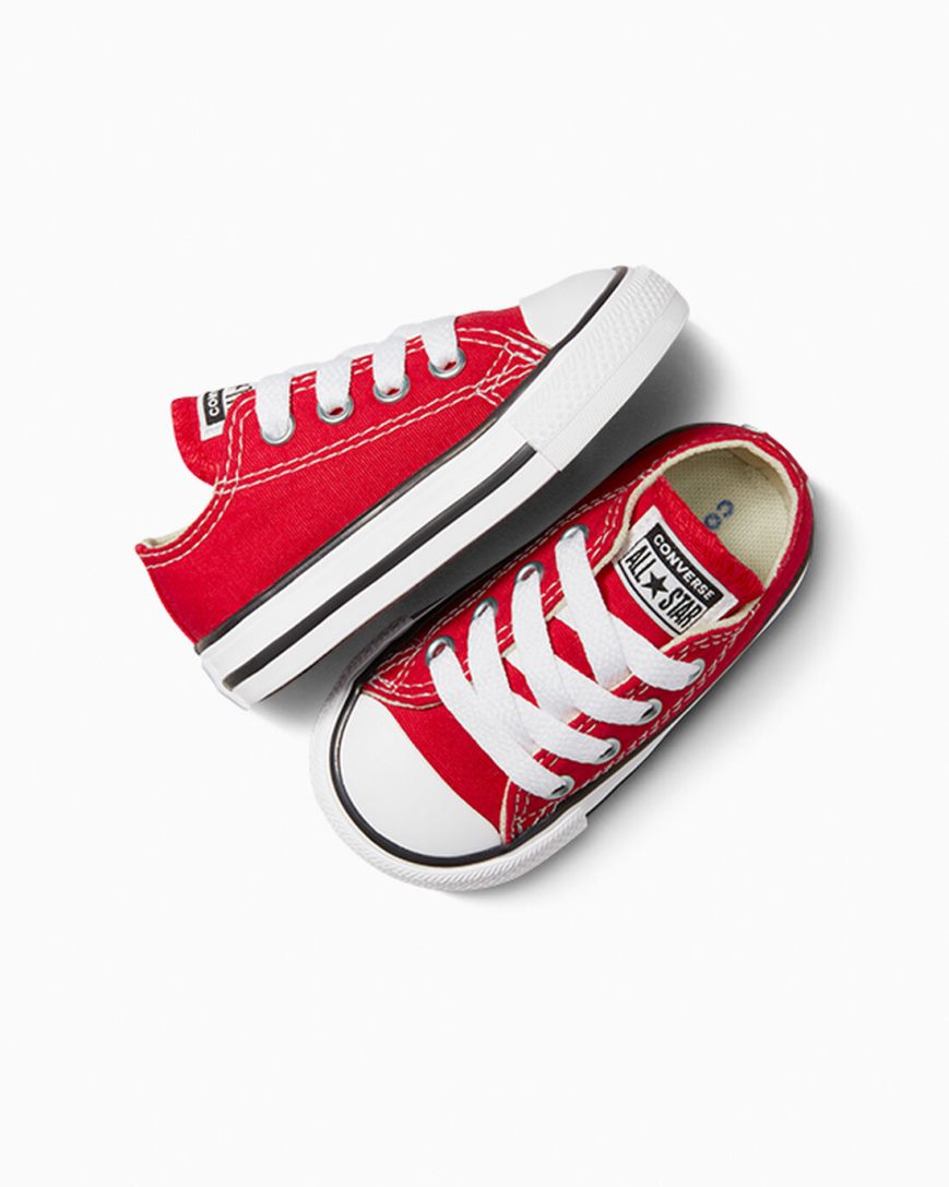 Tenis Converse Chuck Taylor All Star Classicos Cano Baixo Menina Vermelhas | PT Y0T1574